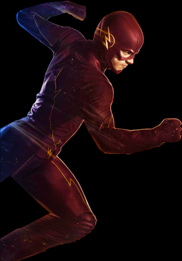 Speeding Superheroin Red Suit PNG