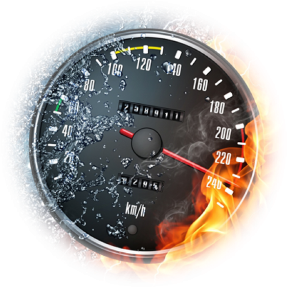 Speedometer Ice Fire Transition PNG