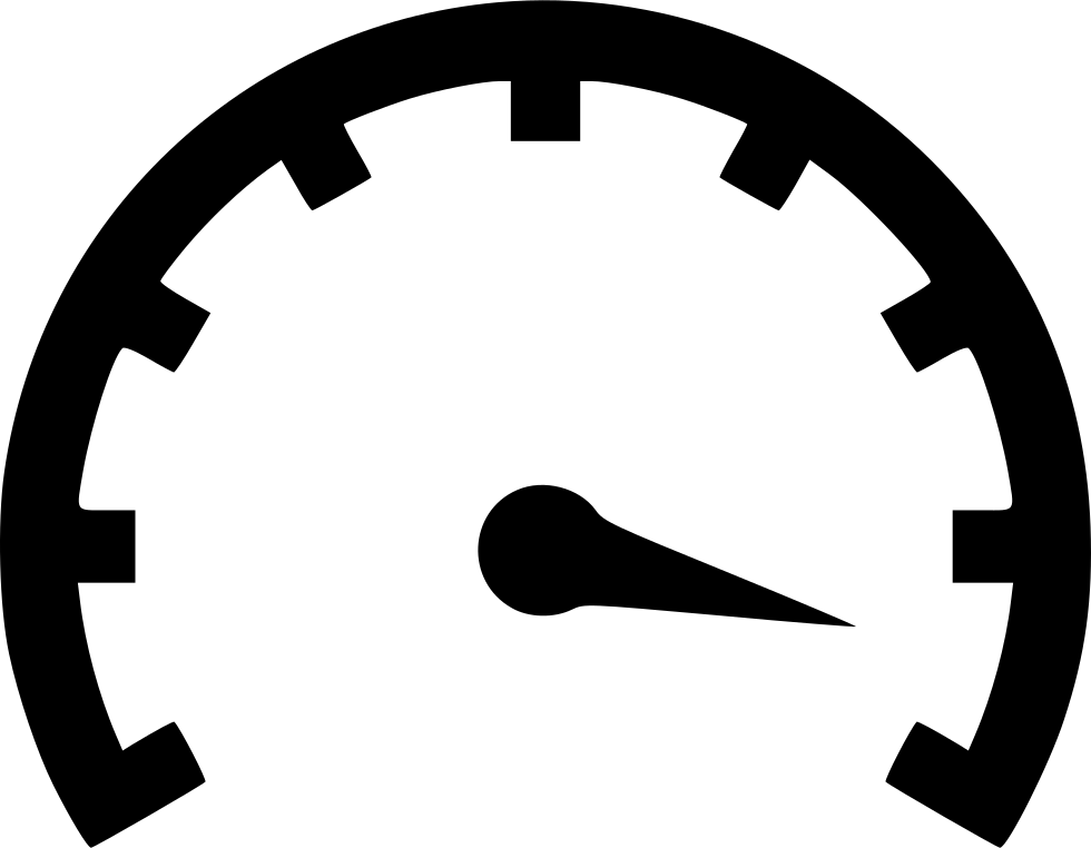Speedometer Icon Blackand White PNG