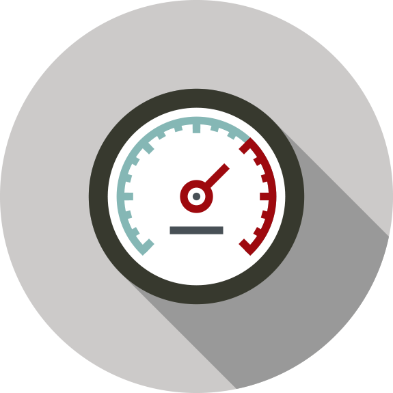 Speedometer Icon Flat Design PNG