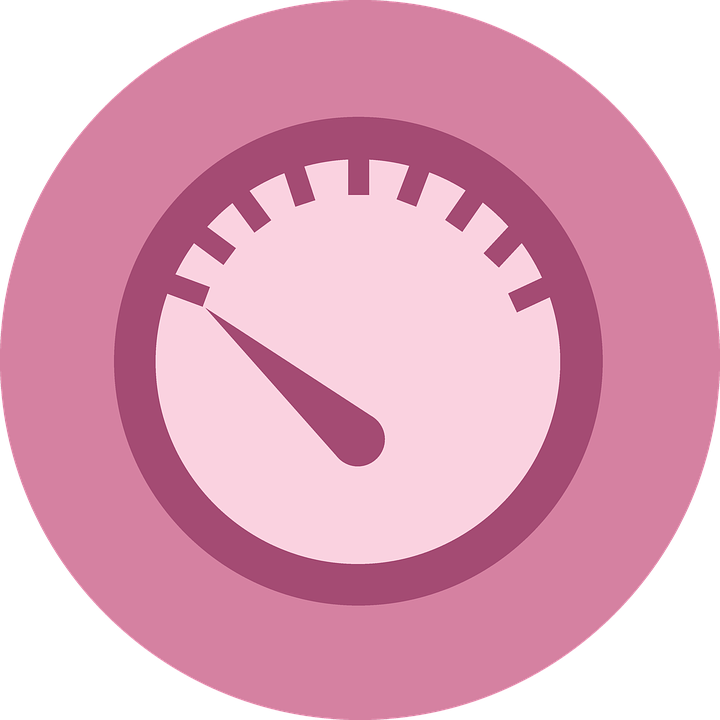 Speedometer Icon Pink Background PNG