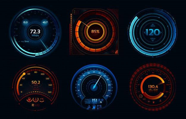 Harness the Power of Speed - Speedtest Dashboard Illustration Wallpaper