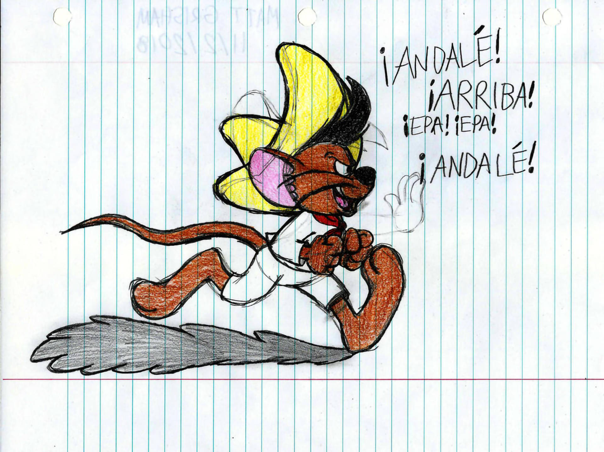 Download Speedy Gonzales Sketch Art Wallpaper