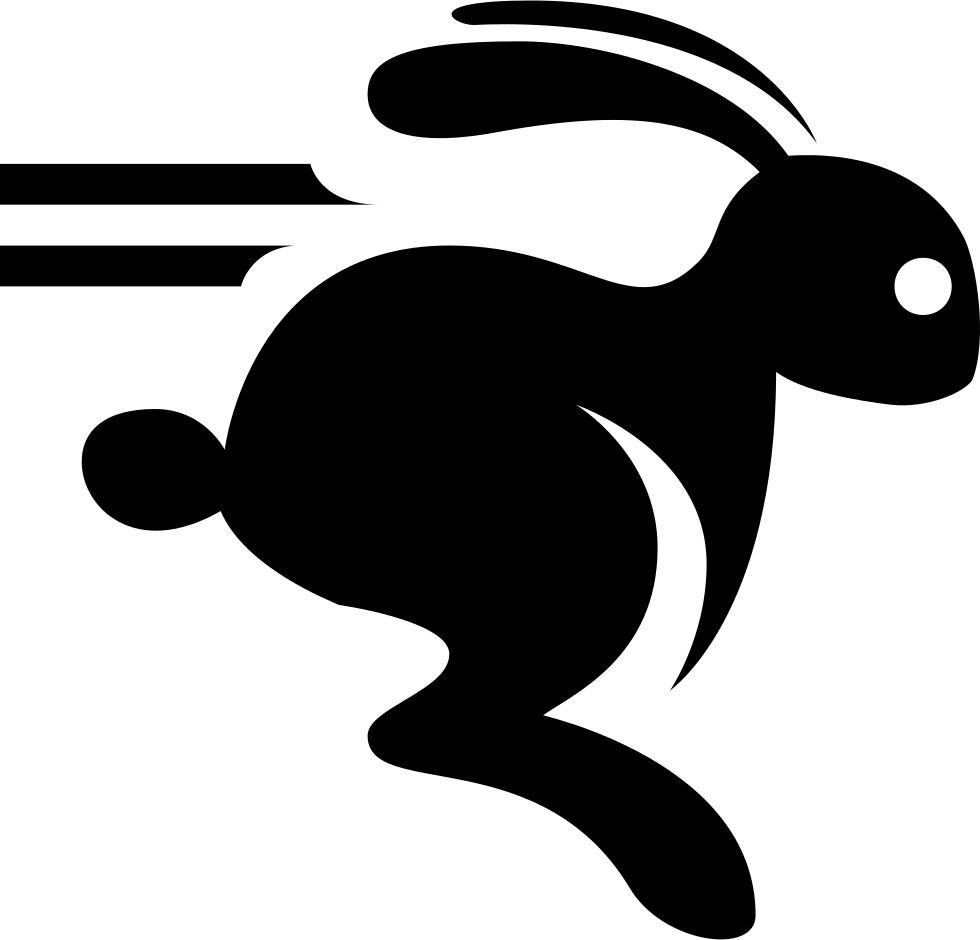Speedy Rabbit Silhouette PNG