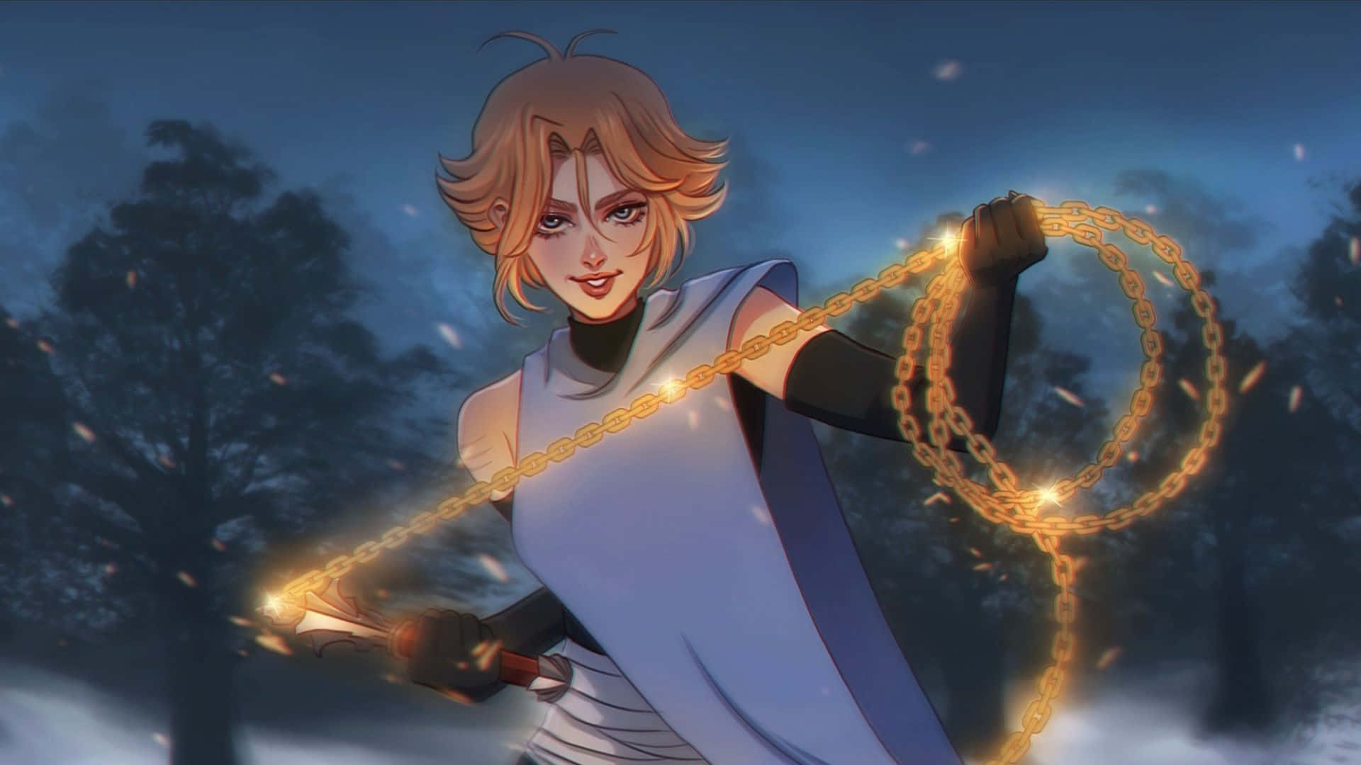"spellbound Sypha Belnades - Brave And Powerful Witch From Castlevania" Wallpaper