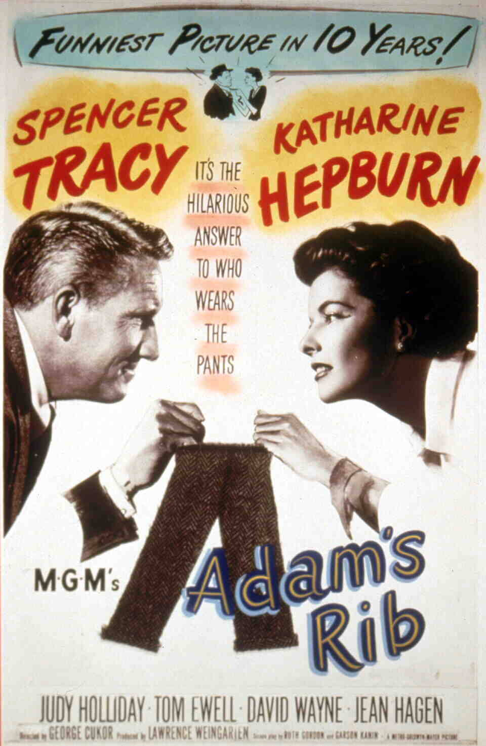 Iconic Spencer Tracy in Adam's Rib Movie Poster Wallpaper