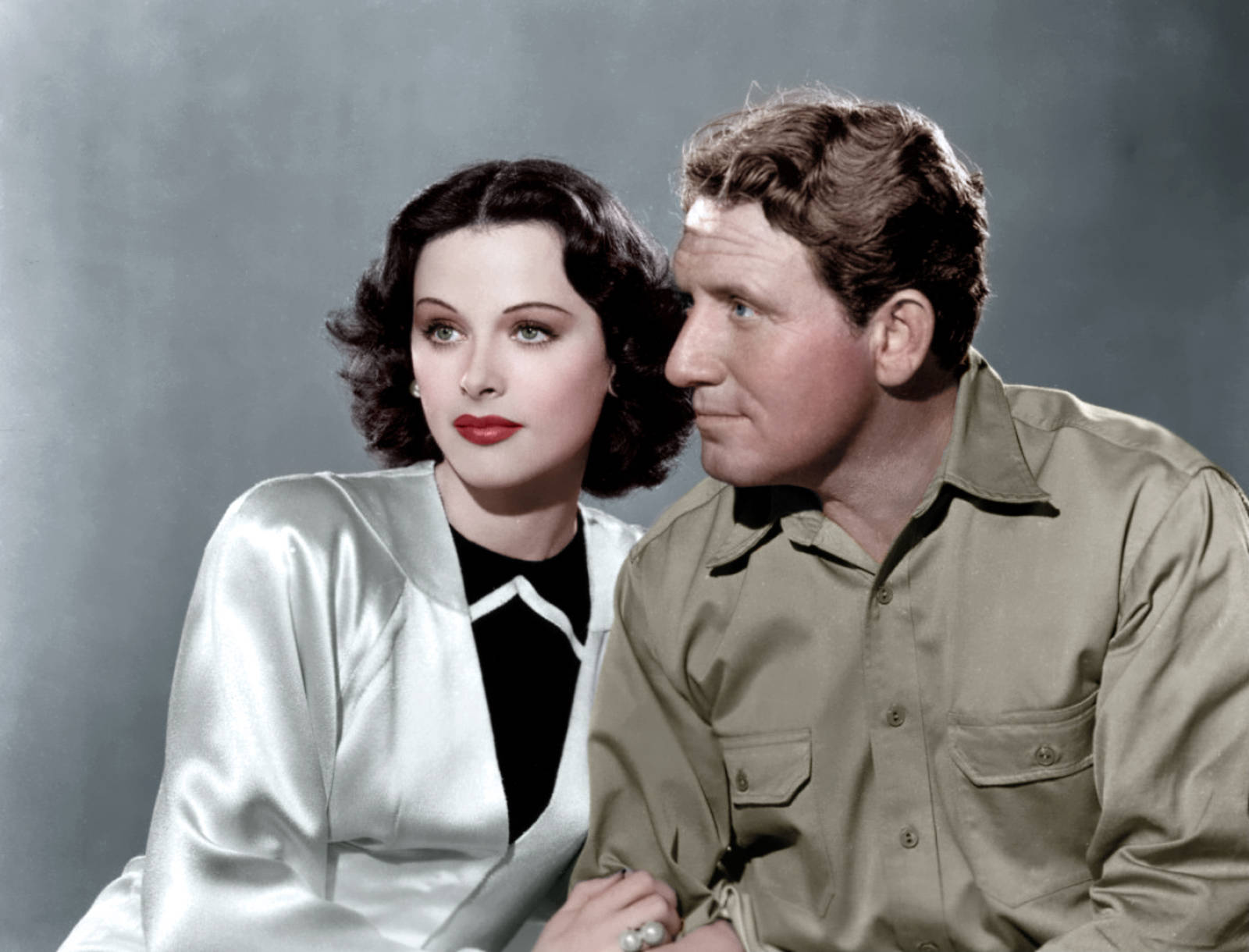 Spencer Tracy Hedy Lamarr Boom Town Film Wallpaper