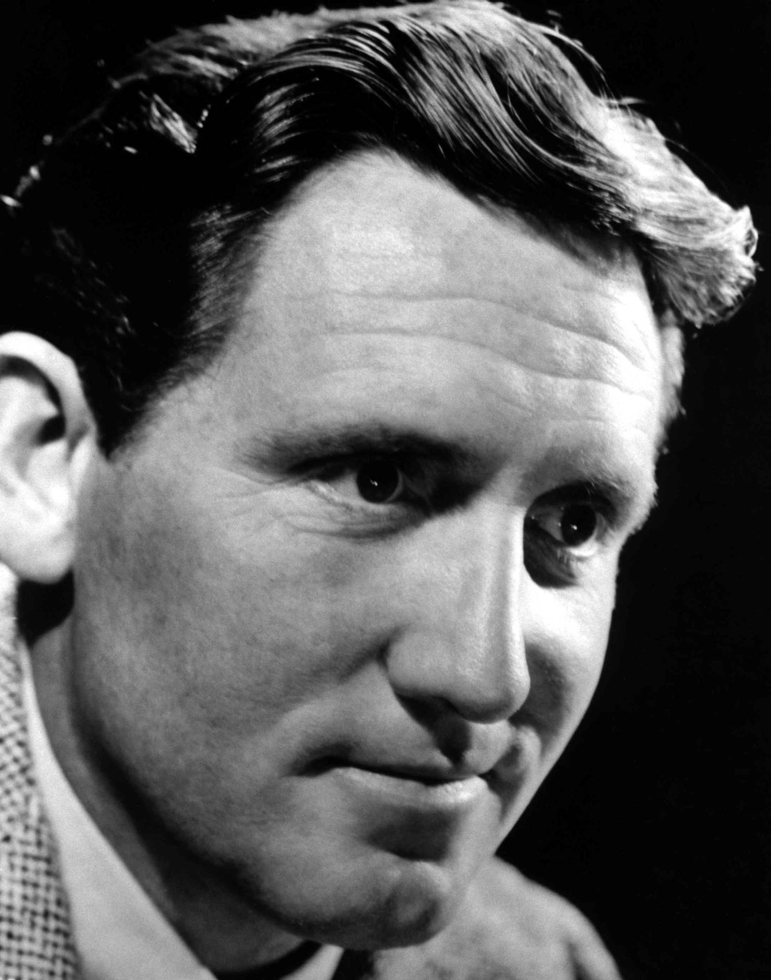 Spencer Tracy Portrait 1936 Black And White Wallpaper