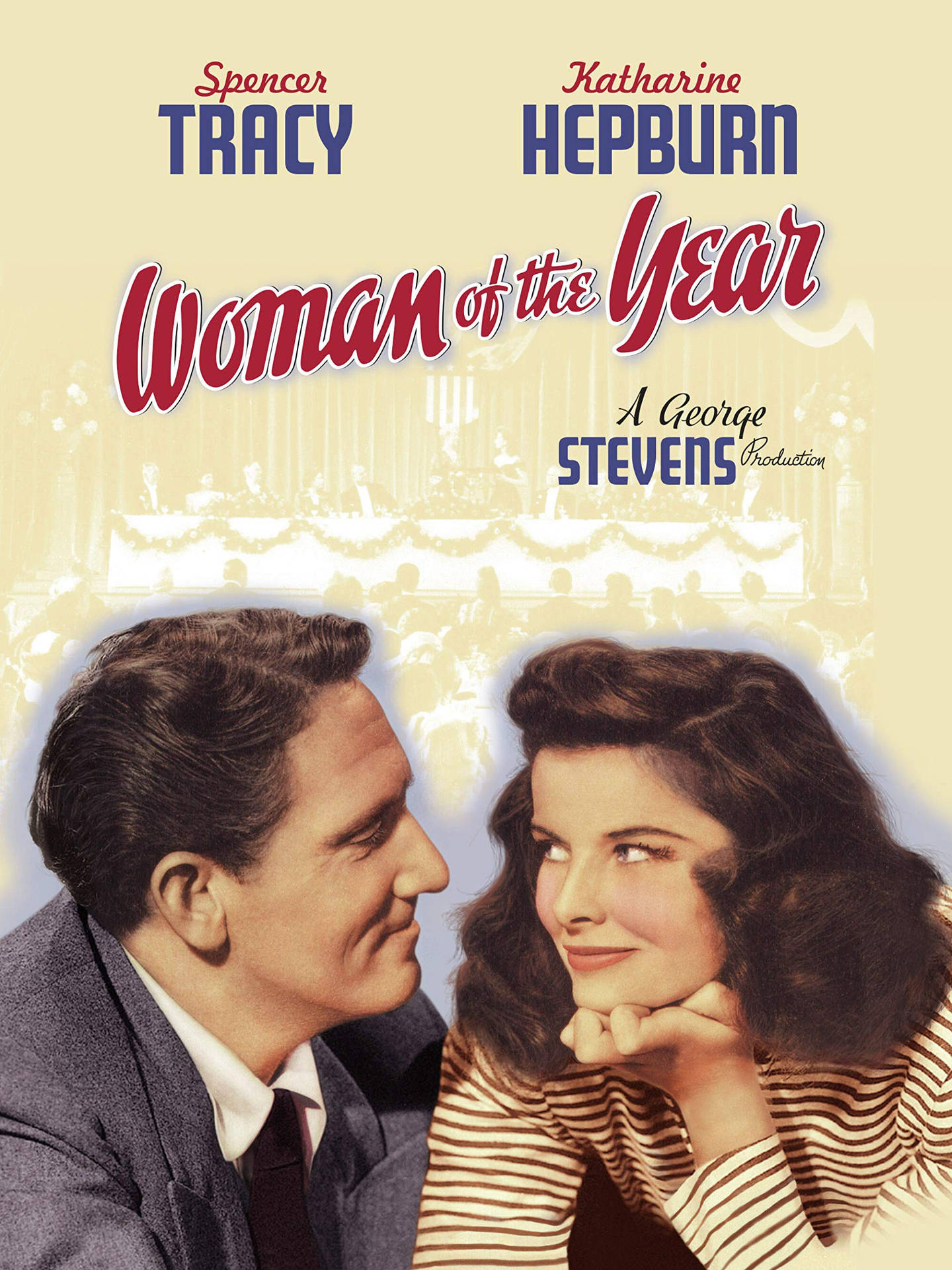 Spencertracy Woman Of The Year Filmaffisch. Wallpaper