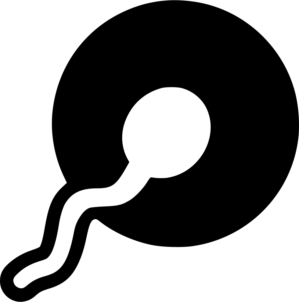 Sperm Cell Silhouette Graphic PNG
