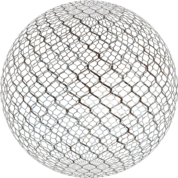 Spherical Chain Link Fence Pattern PNG