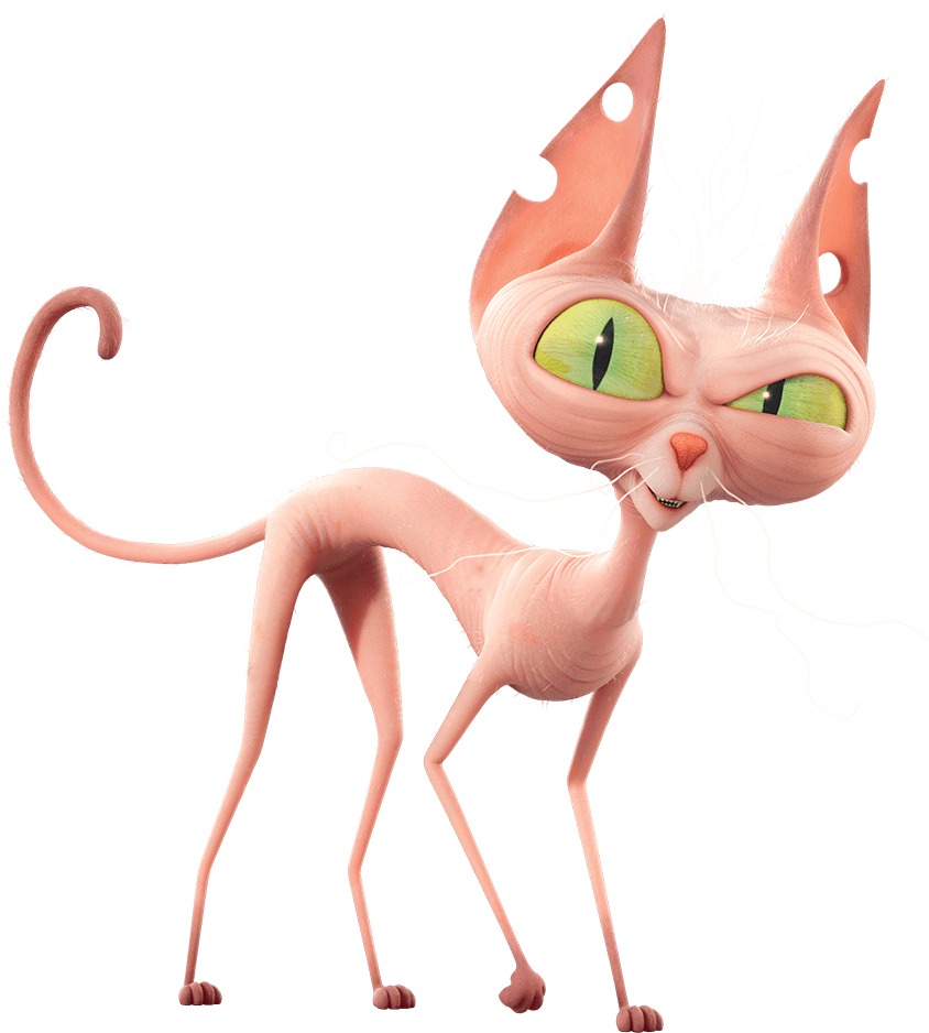 Sphynx Cat Cartoon Character PNG