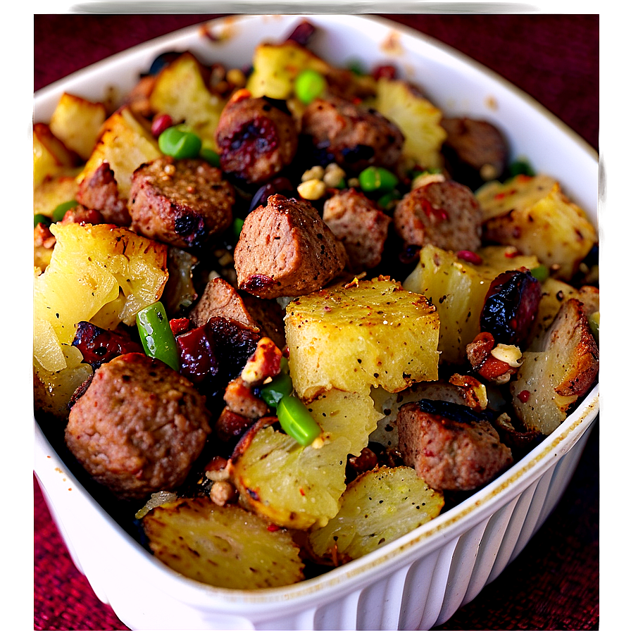 Spiced Pear And Sausage Stuffing Png Qqv PNG