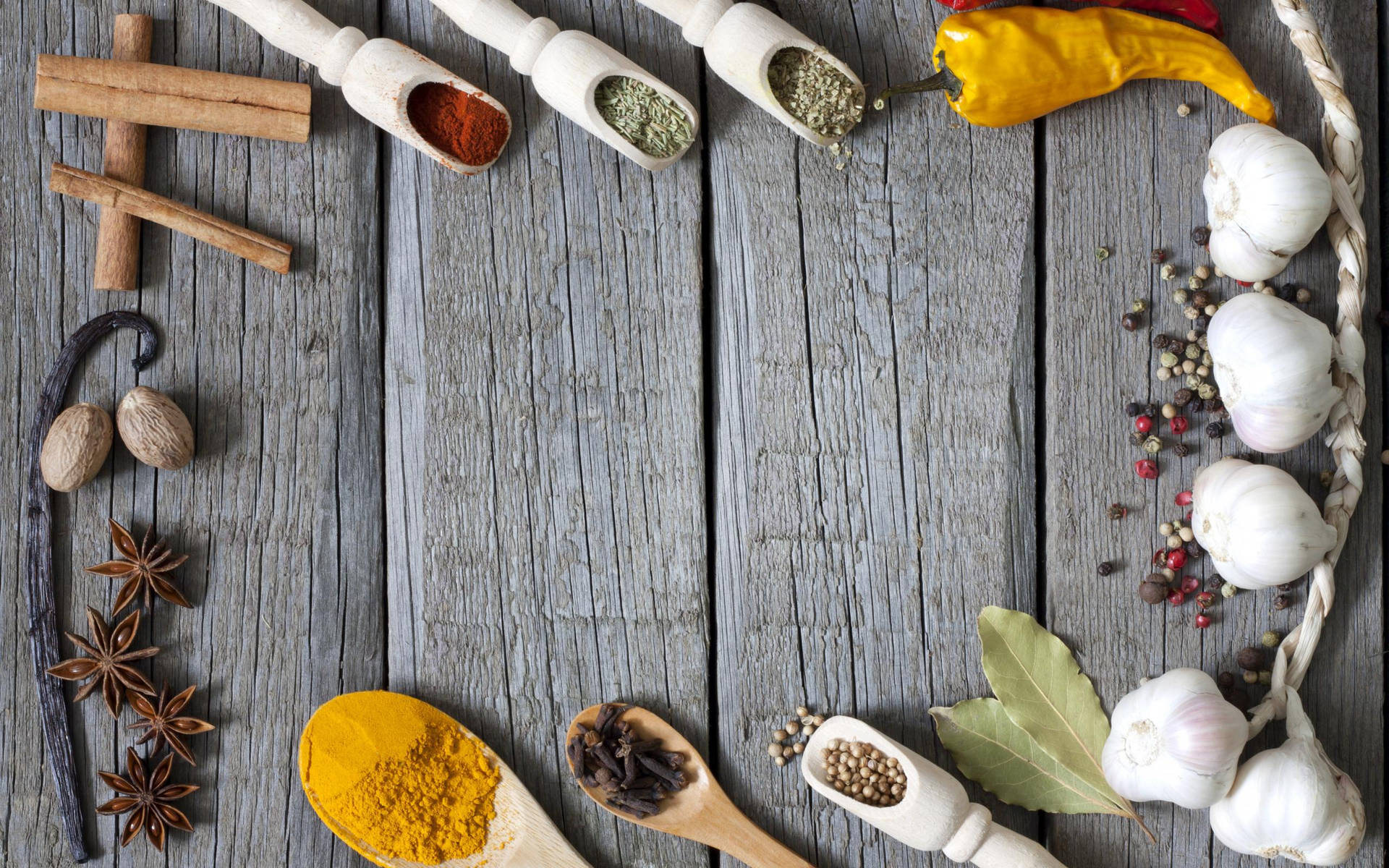 Spices And Food Herbs Decoration Wallpaper