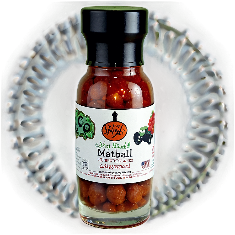 Spicy Meatball Curry Sauce Bottle PNG