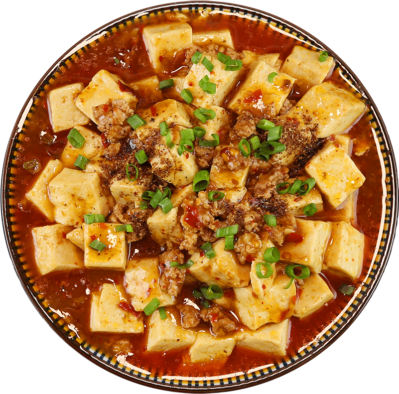 Spicy Minced Meat Tofu Dish PNG