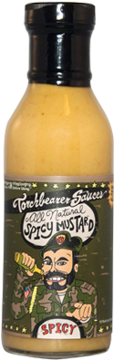 Spicy Mustard Bottle Torchbearer Sauces PNG
