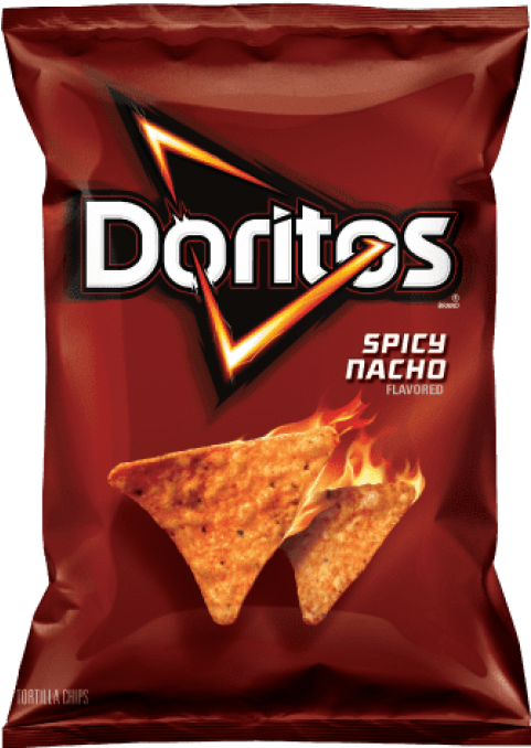 Spicy Nacho Doritos Chips Package PNG
