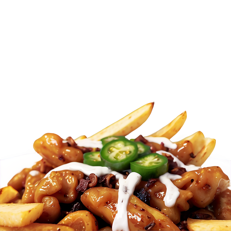 Spicy Poutine With Jalapenos Png 06252024 PNG