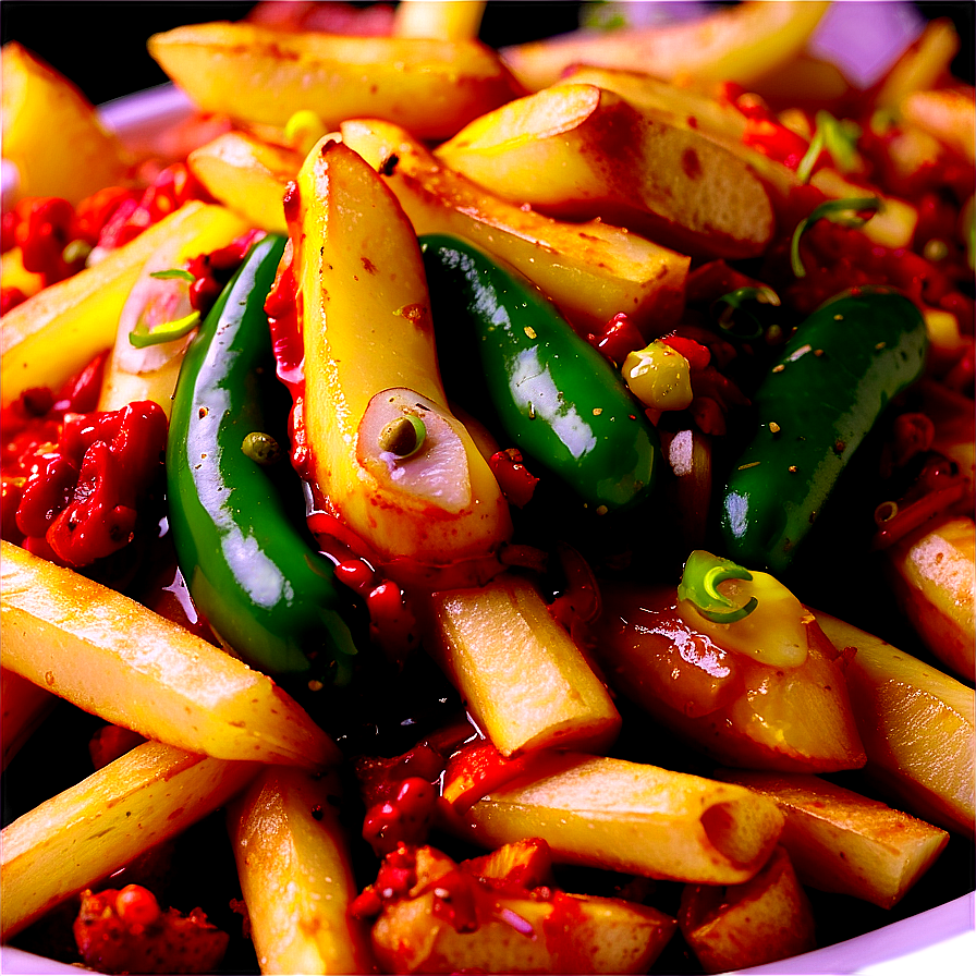 Spicy Poutine With Jalapenos Png Lgb30 PNG