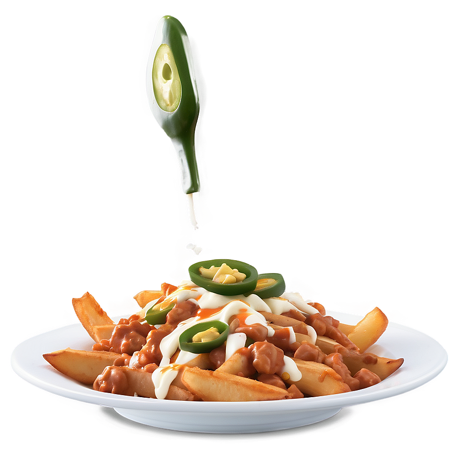 Spicy Poutine With Jalapenos Png Sad PNG