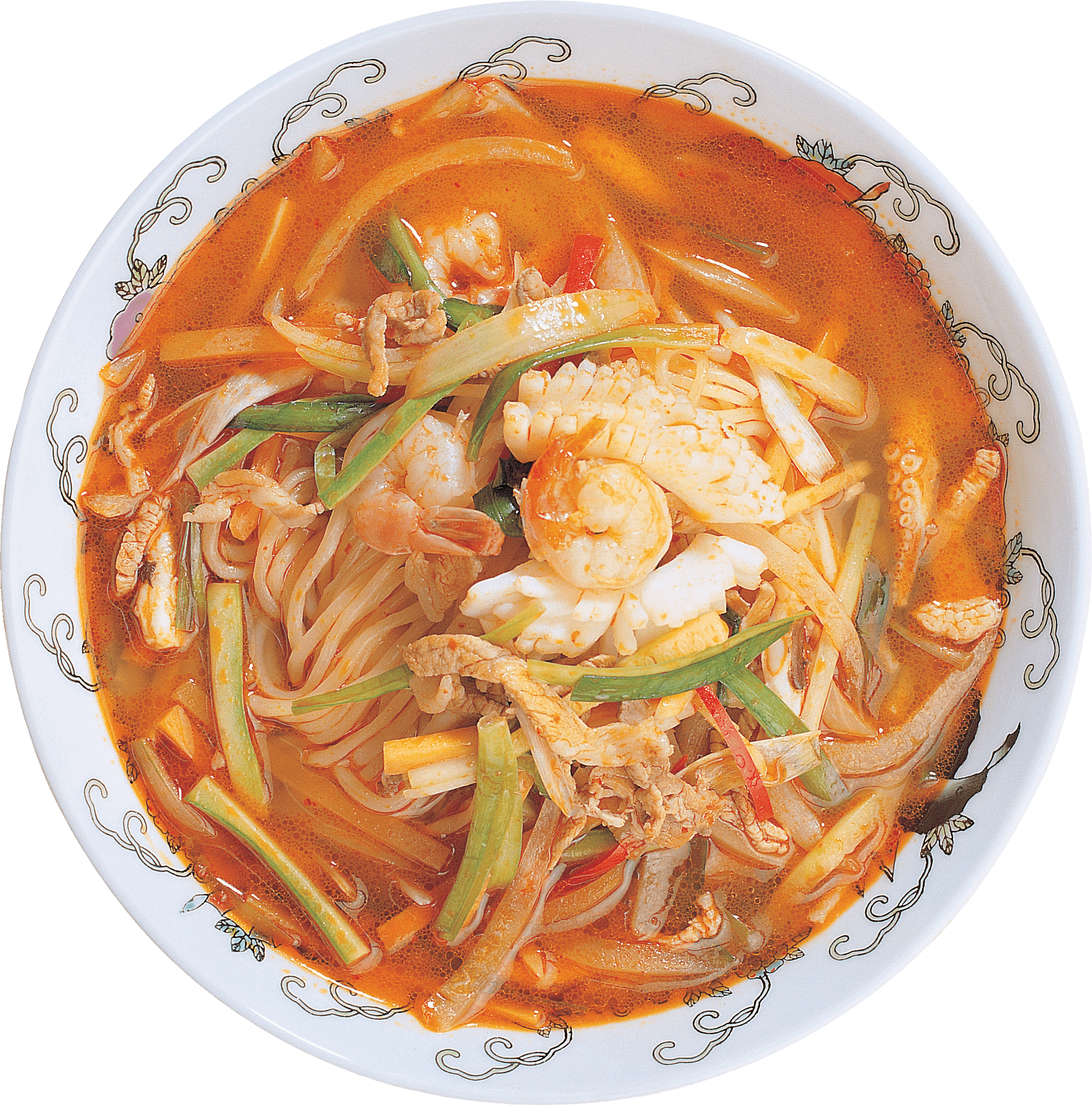 Spicy Seafood Noodle Soup PNG