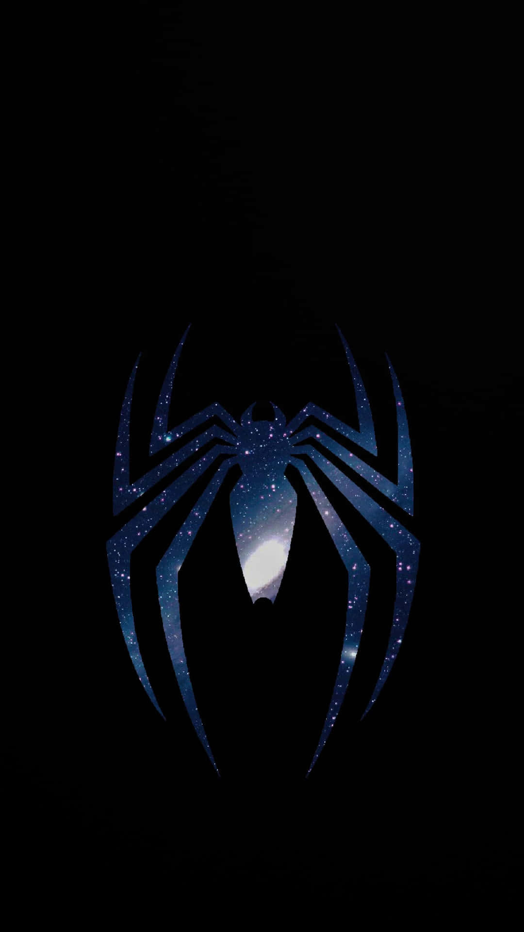 Spiderman-logo Auf Schwarzem Hintergrund.
