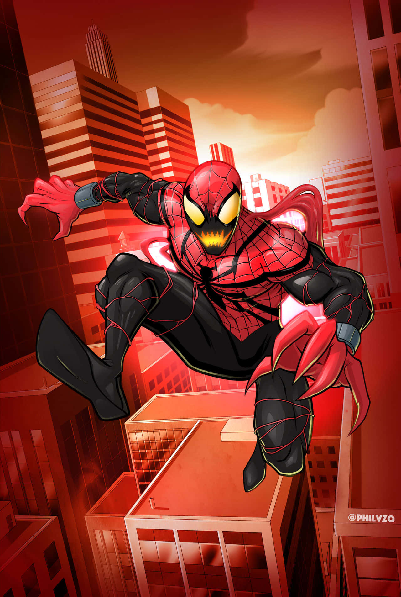Ennärbild På Spider Carnage, En Marvel-superhjälte Wallpaper