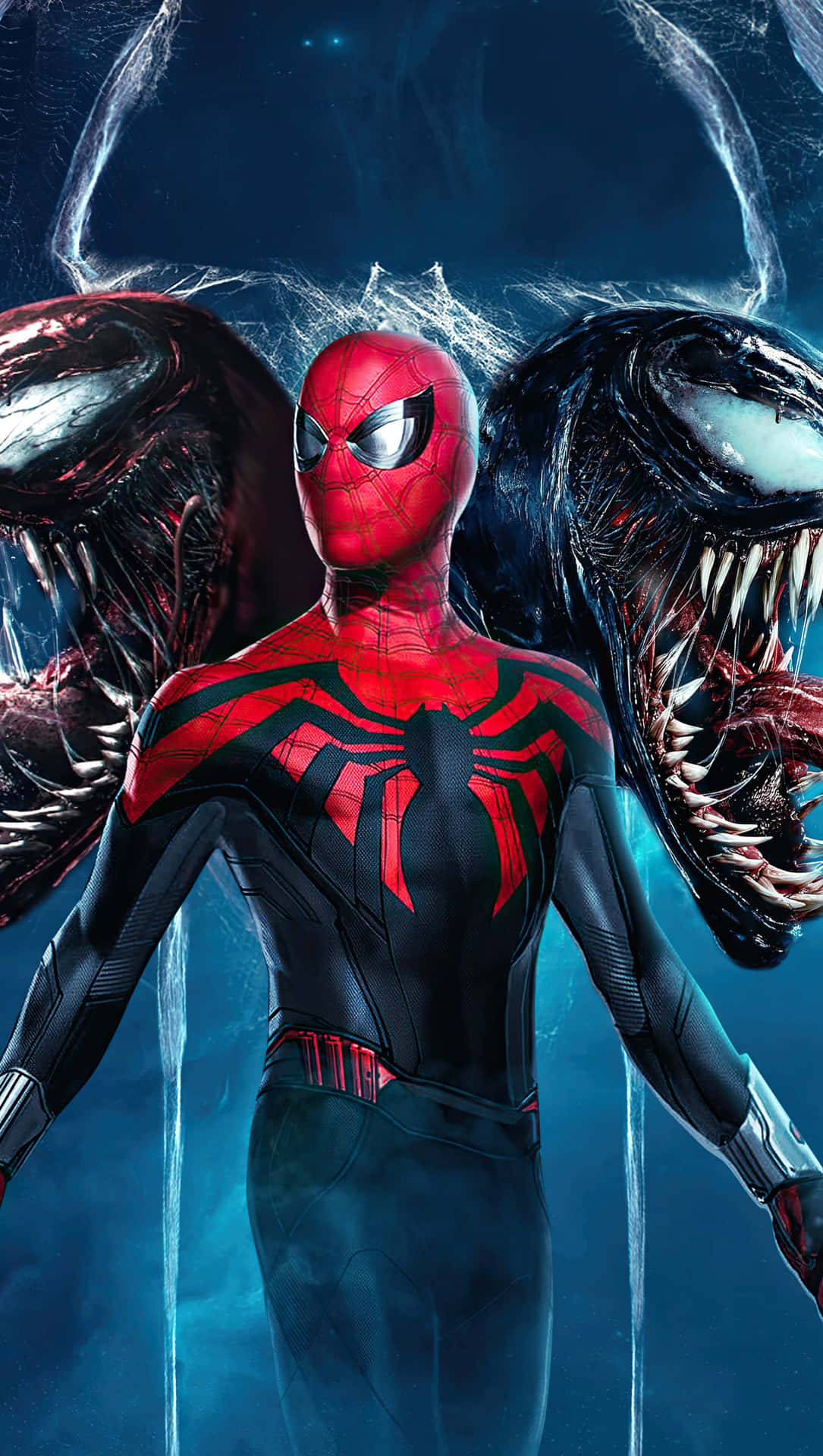 Download Venom And Spider Man In The Same Scene Wallpaper 