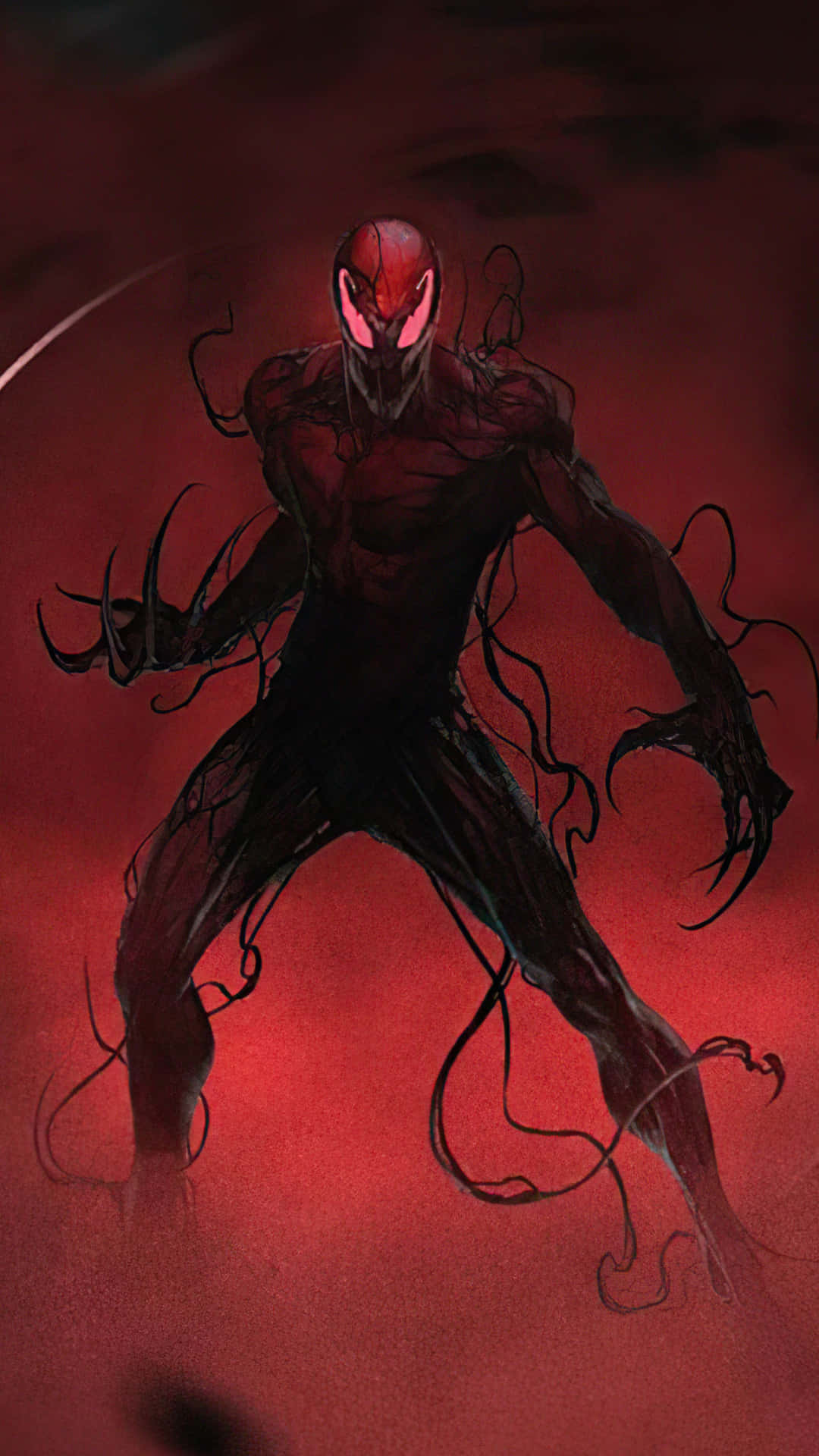 Spiderman In Rot Und Schwarz Wallpaper