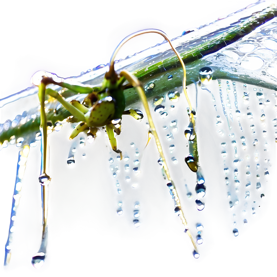 Spider Dew Dropson Web PNG