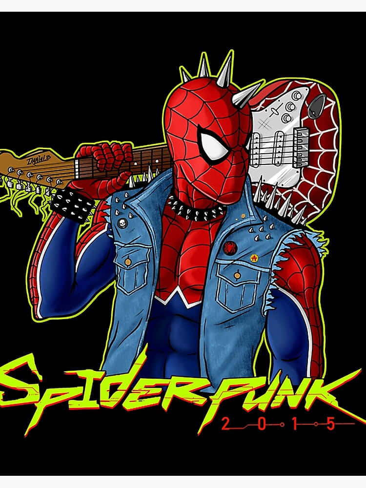 Spider Funk Guitarist Illustration Wallpaper