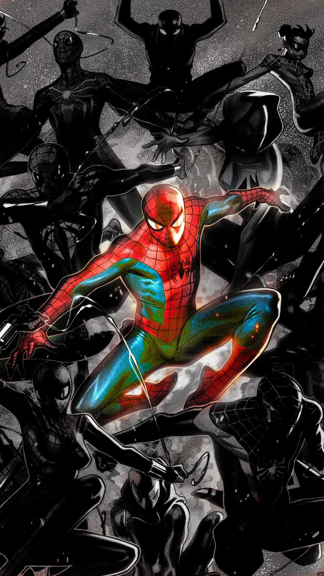 Spider-geddon: The Ultimate Battle of the Web-slingers Wallpaper