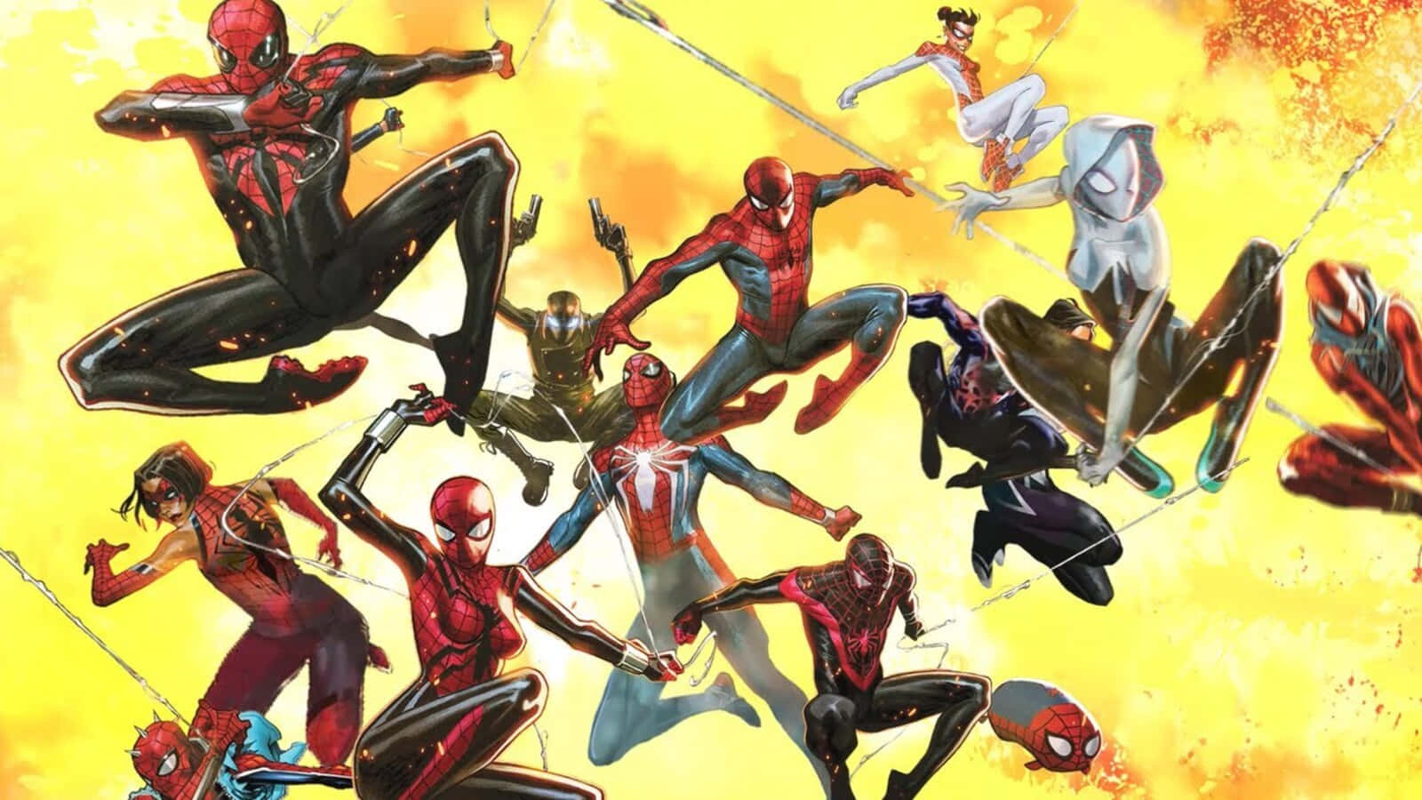 The Ultimate Spider-Geddon Battle Wallpaper