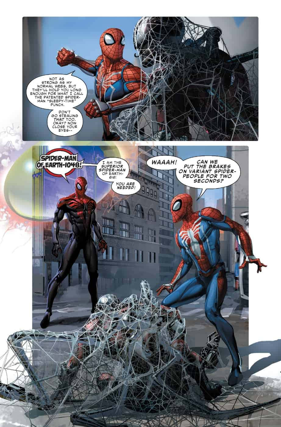 The Epic Battle Unfolds - Spider-Geddon Wallpaper