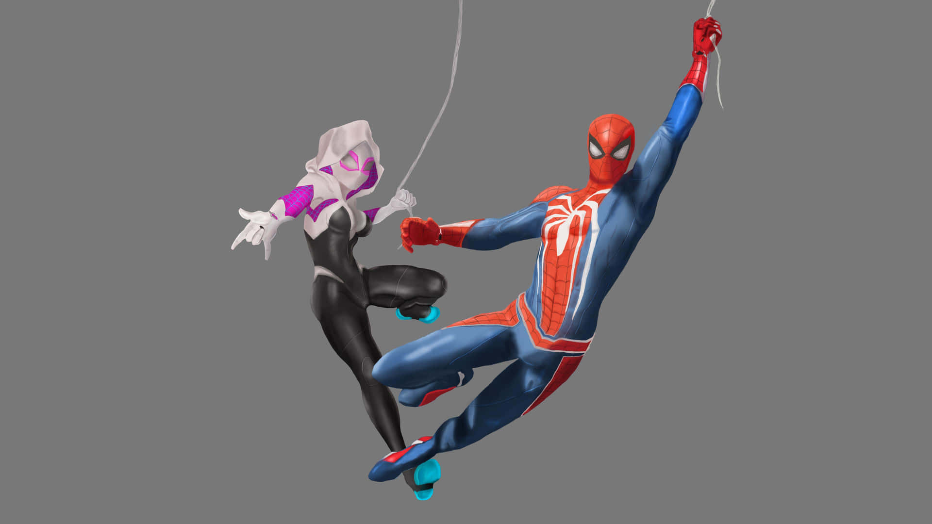 Spiderman Y Spider-woman En El Universo De Spider-verse.