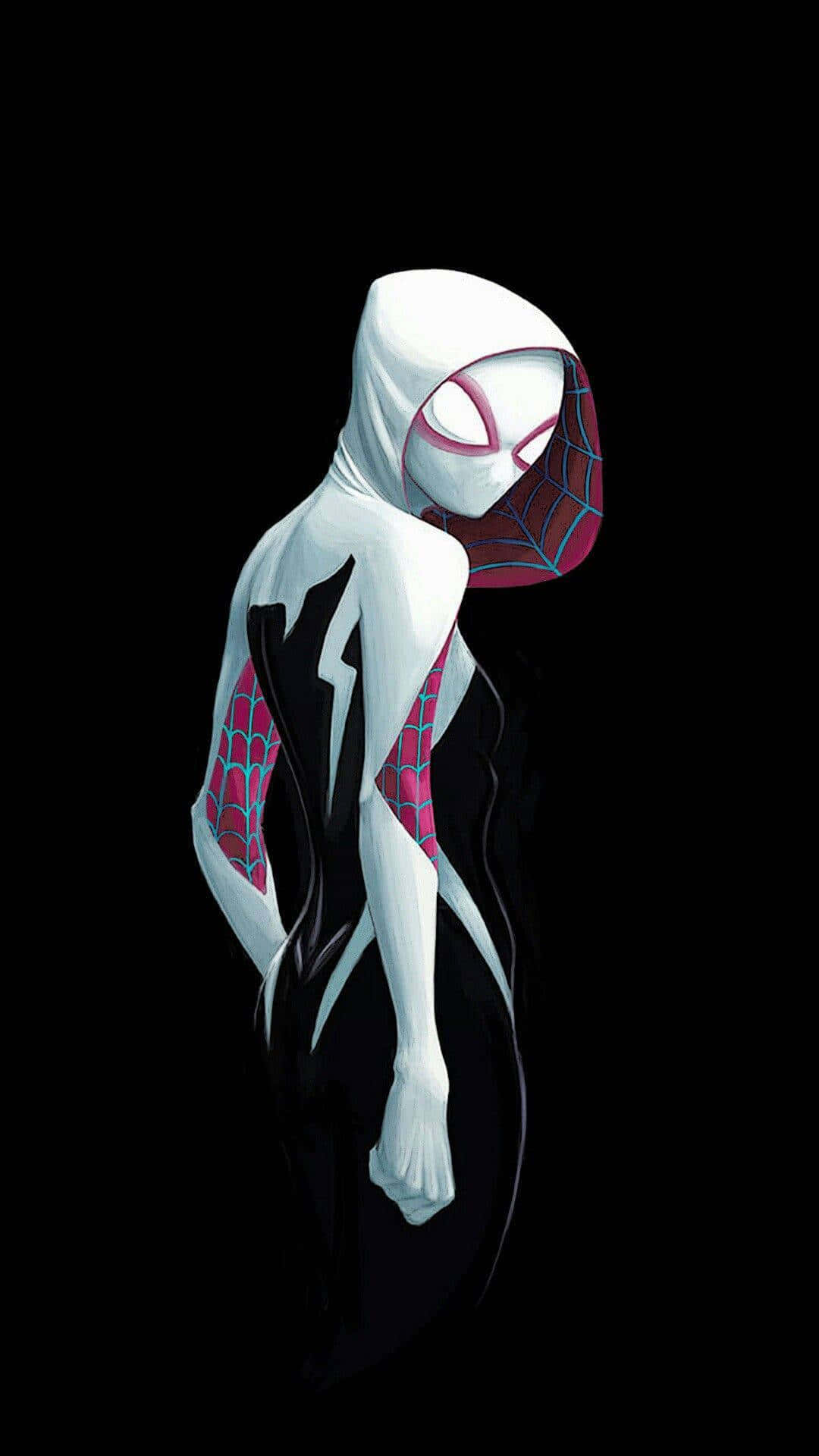 The daring Spider Gwen taking a leap of faith