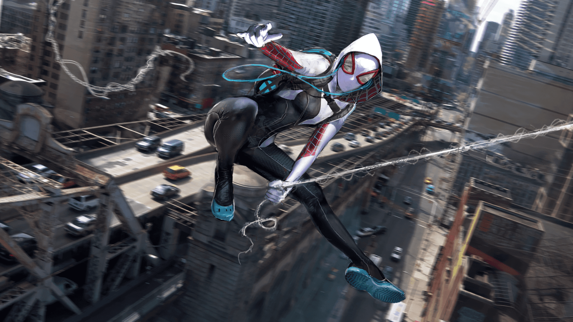 Spider Gwen Miraculously Swinging to the Rescue