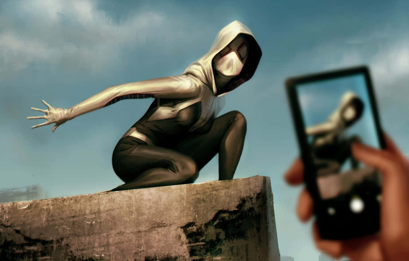 "It's Spider Gwen! Ready to fight with her felt supreme suit"
