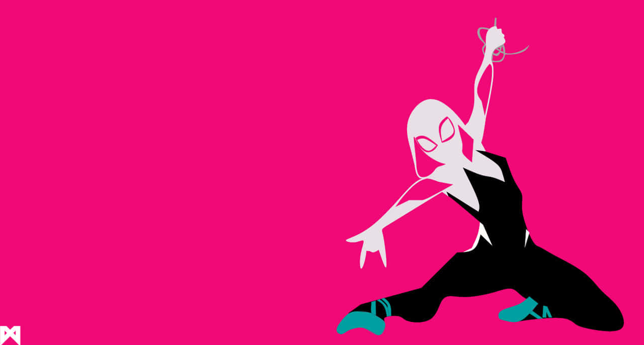 Spider Gwen strikes a powerful pose on the street