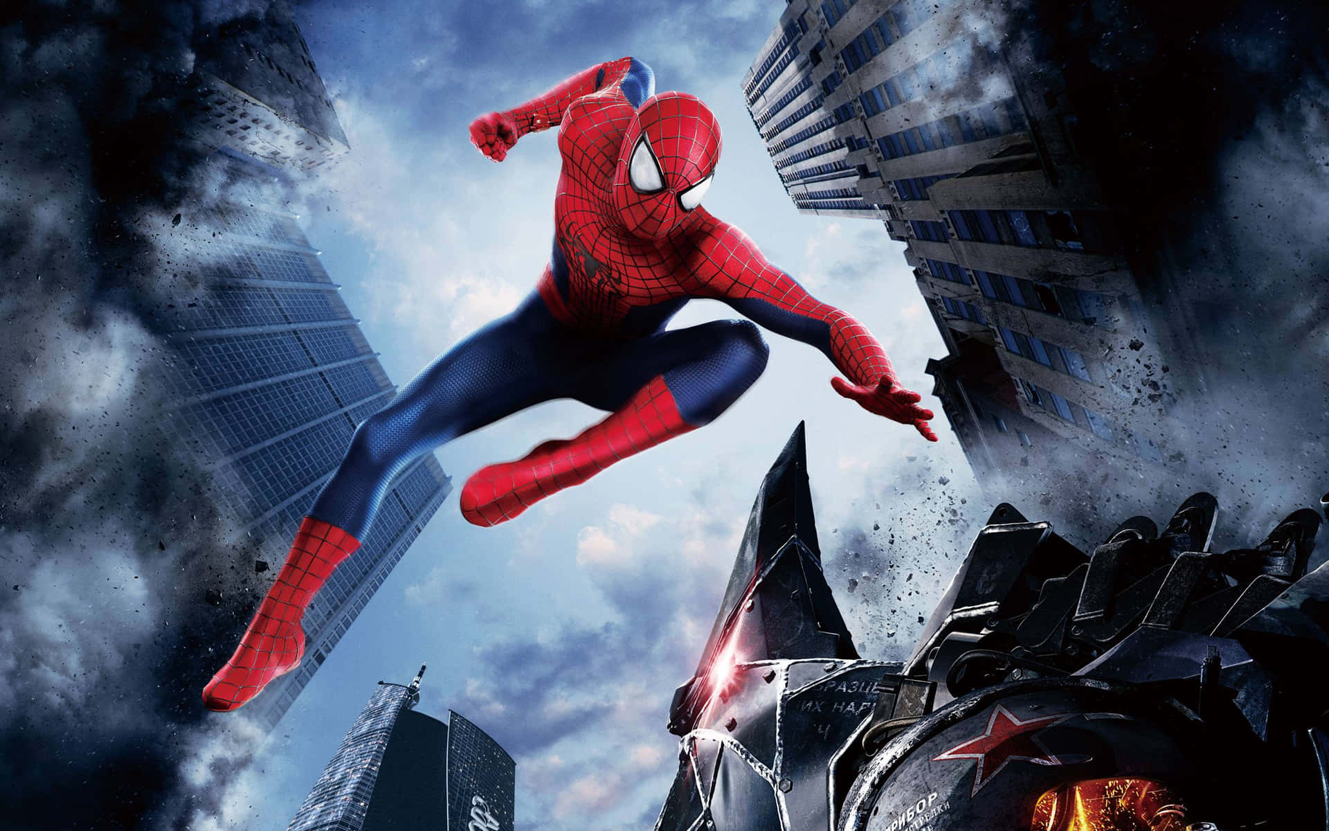 "Peter Parker is Spider-Man — Fighting crime and saving the city" Wallpaper