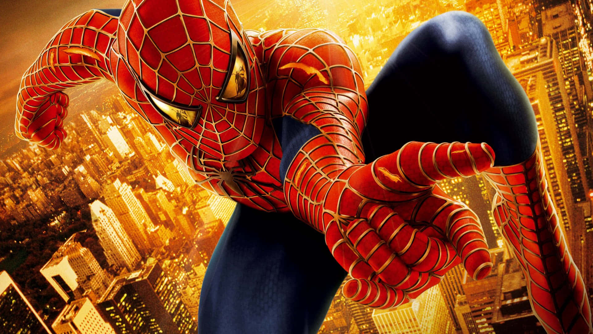 Spiderman 2, Tillsammans Med Vänner I En Höghastighetsjakt. Wallpaper