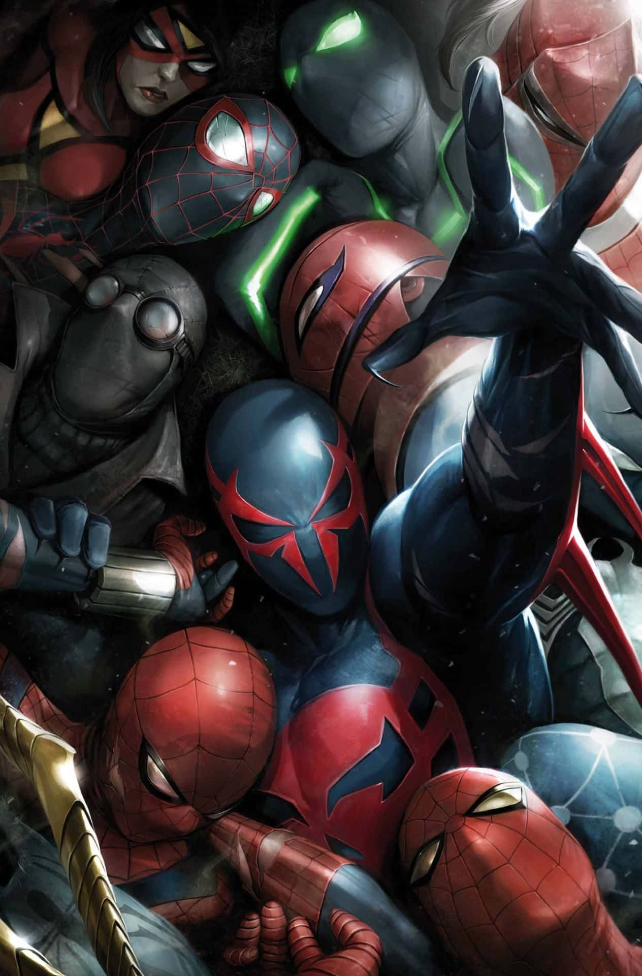 Daring Spider-Man 2099 ready for action Wallpaper