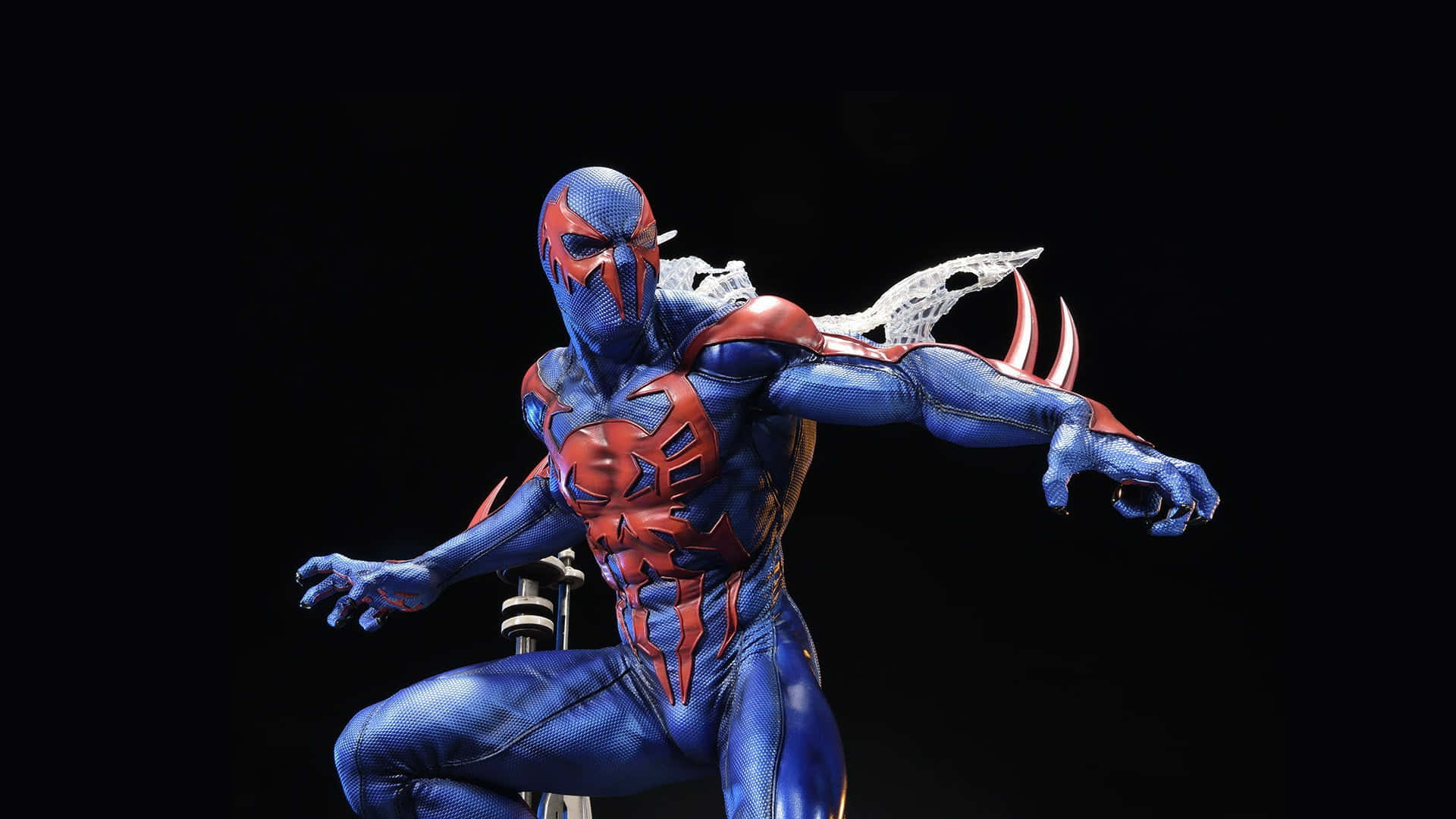Spiderman 2099 Balanceándose En Acción. Fondo de pantalla