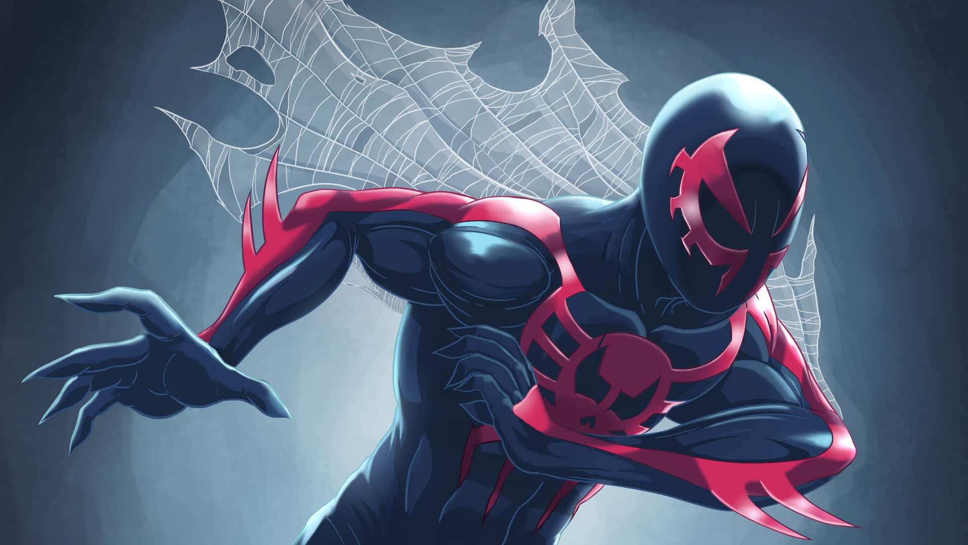 Stunning Spider-Man 2099 in Action Wallpaper