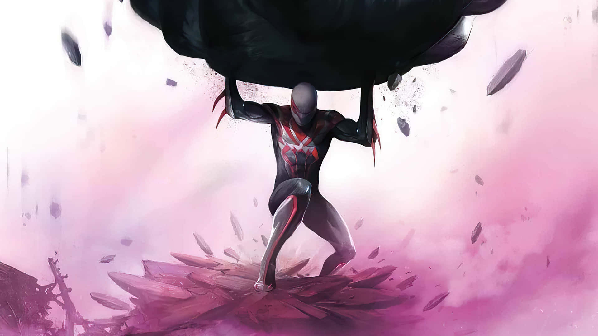 Spider-Man 2099 Leaping into Action Wallpaper