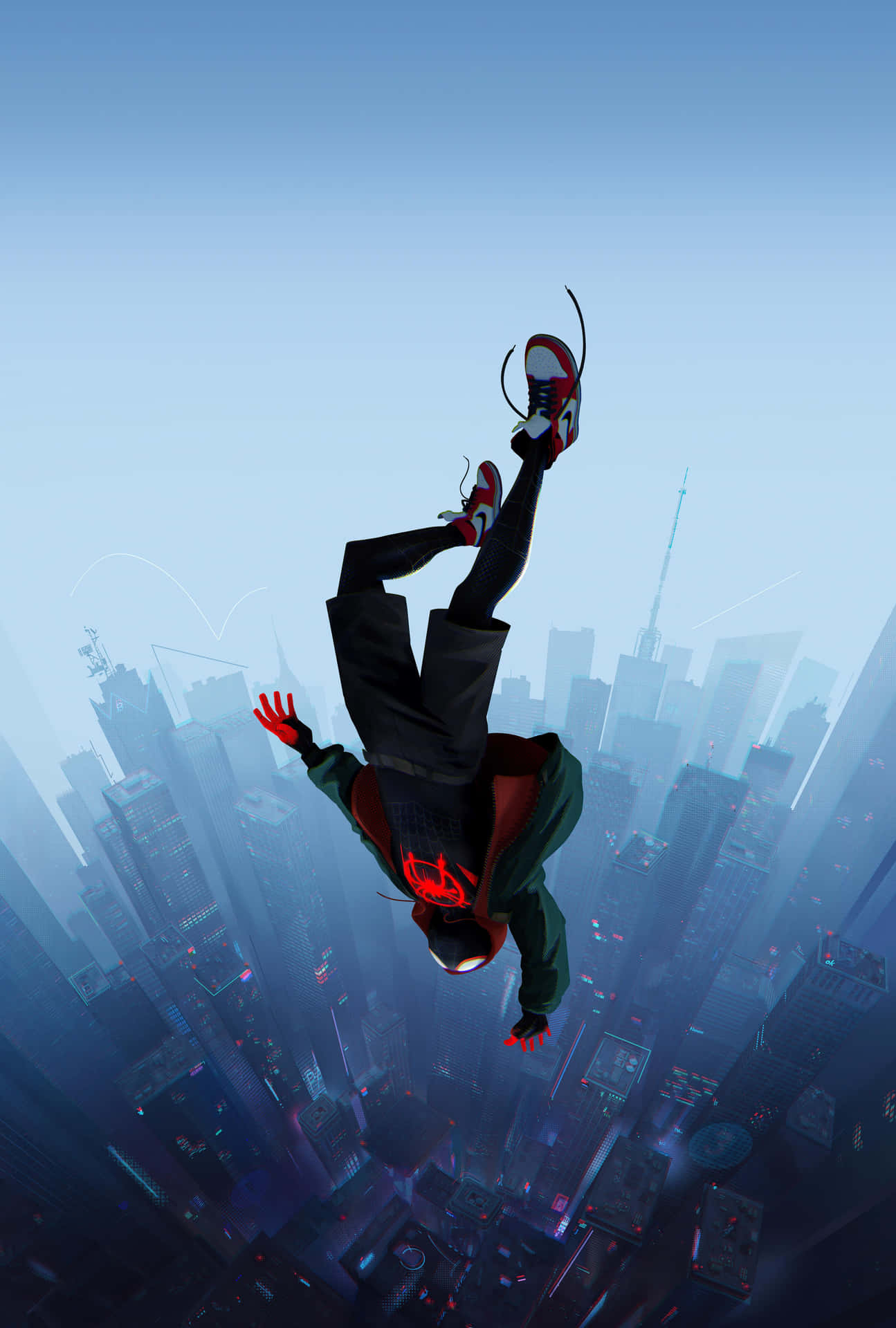 Spiderman Ästhetischer Freier Fall Wallpaper