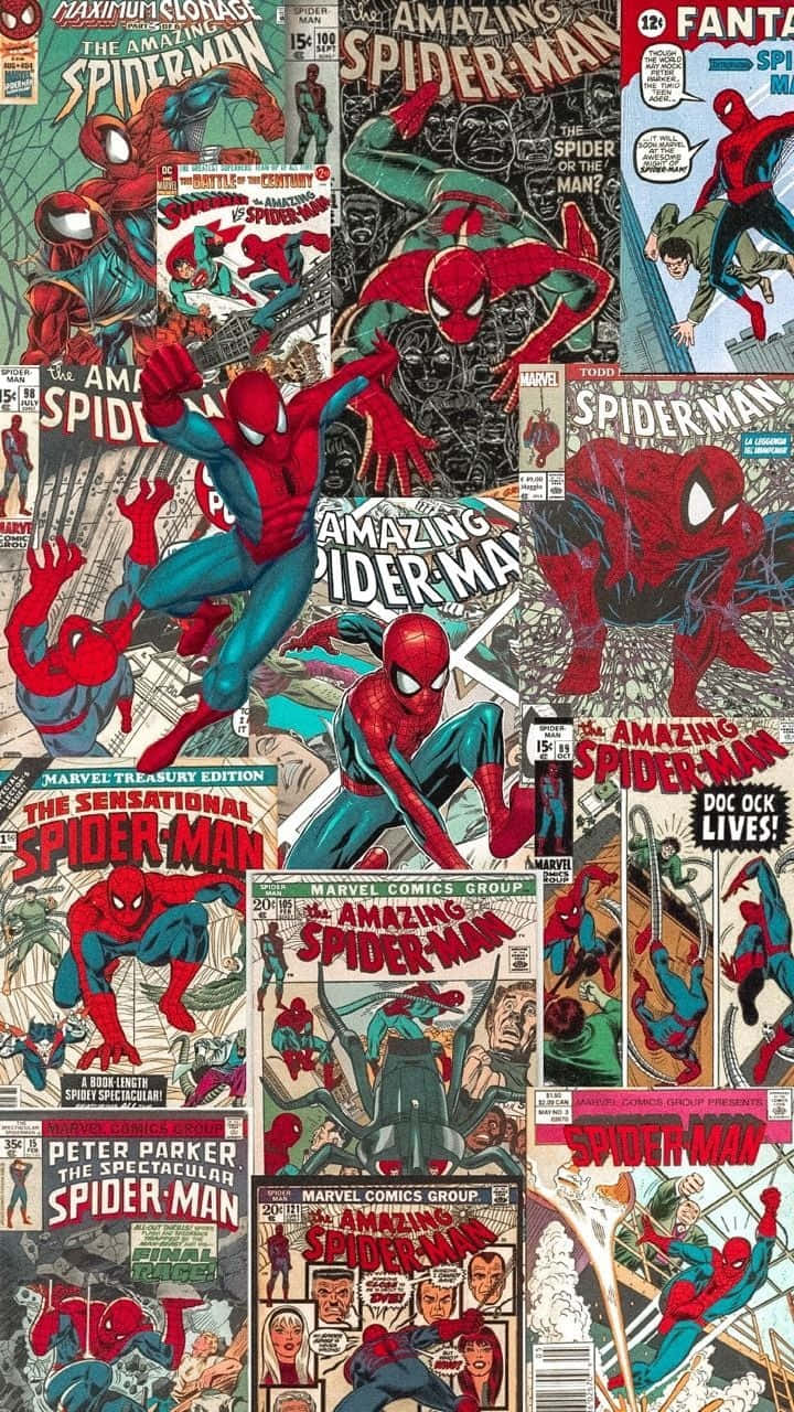 Spiderman Estetisk Marvel Comic. Wallpaper