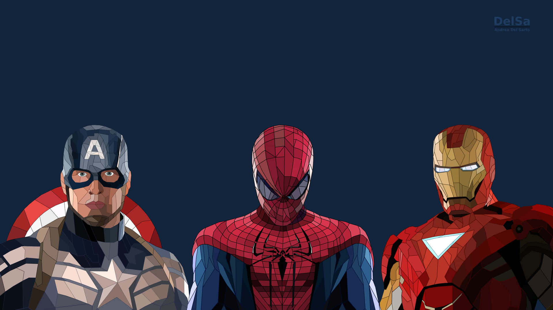 Spiderman Och Iron Man Går Samman. Wallpaper