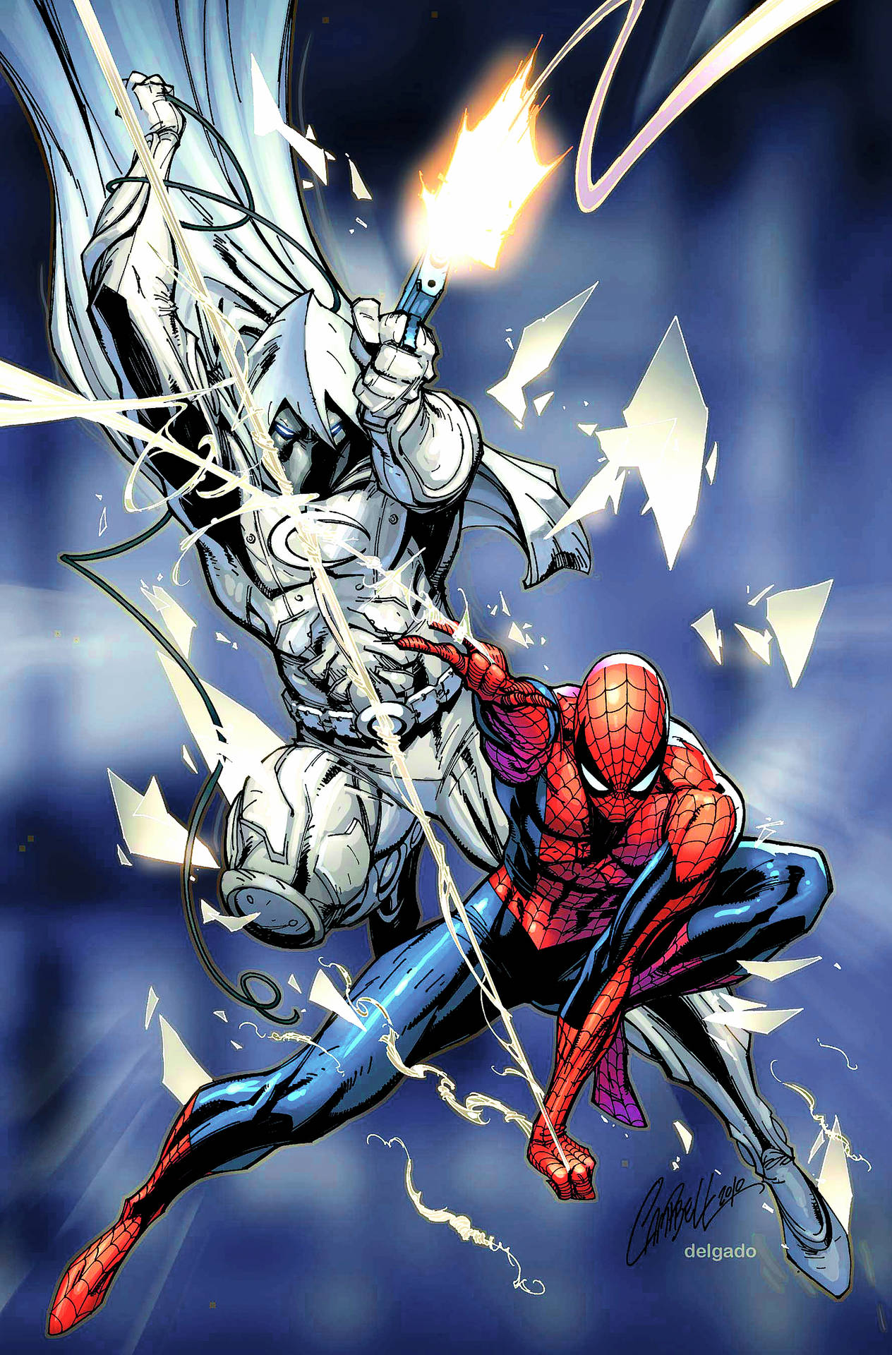 Spider Man And Moon Knight Phone Background